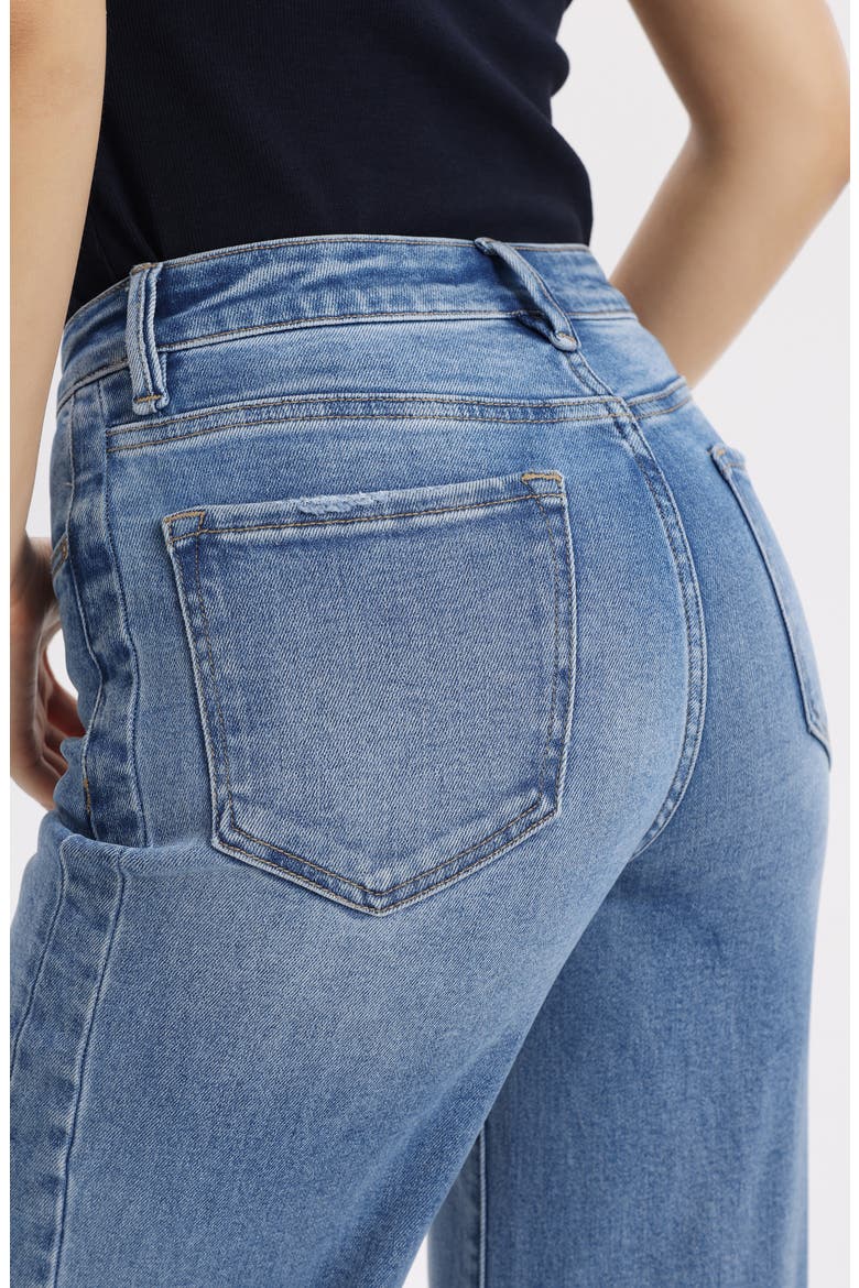 Zephyrine High Waist Cuff Wide Leg Jeans, Alternate, color, LIGHT BLUE