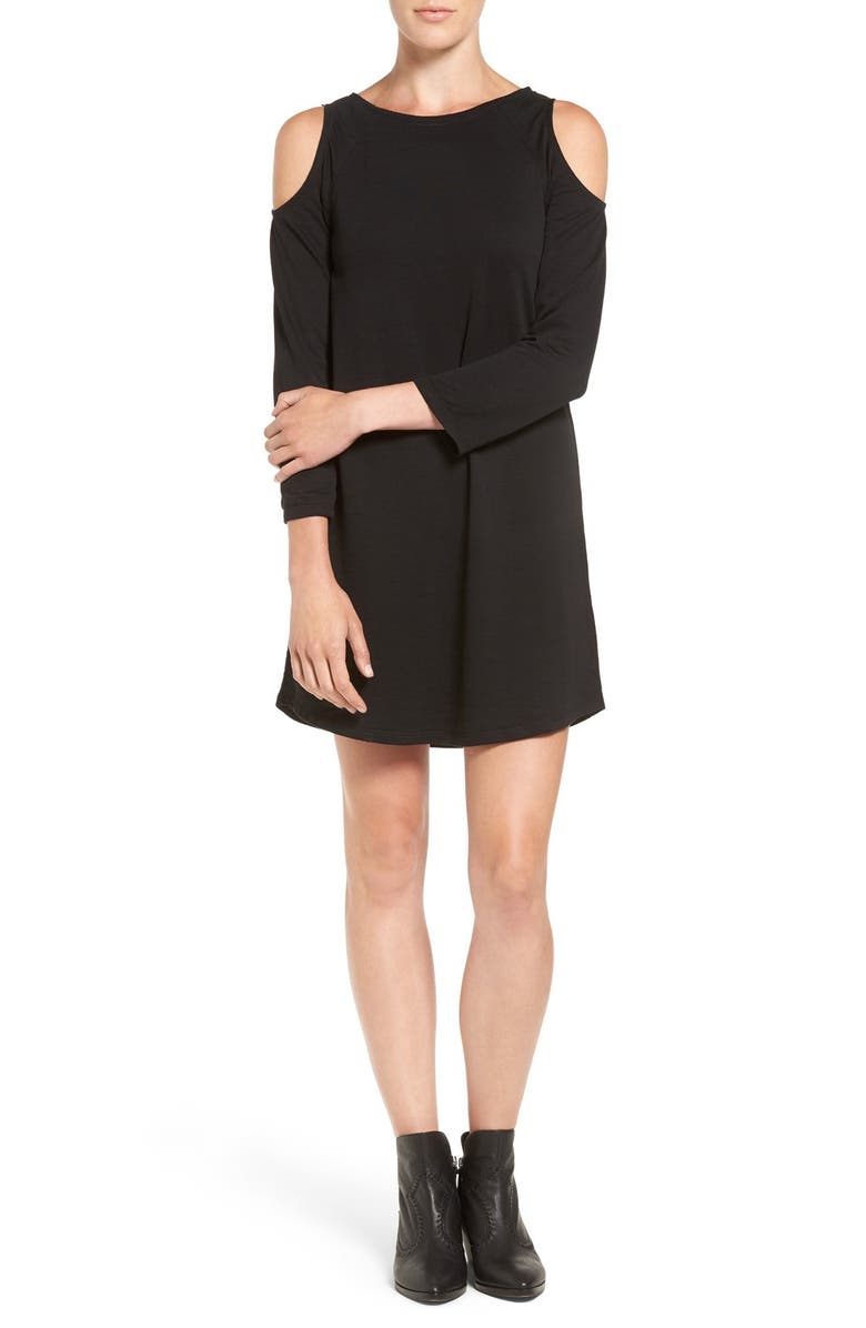 Treasure & Bond Knit Cold Shoulder Dress, Main, color, 