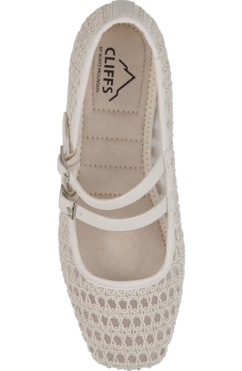 CLIFFS BY WHITE MOUNTAIN Besnik Mary Jane Flat, Alternate, color, Ecru Fabric
