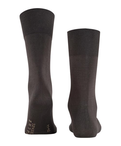 Falke Firenze Elastic Free Dress Socks In Brown