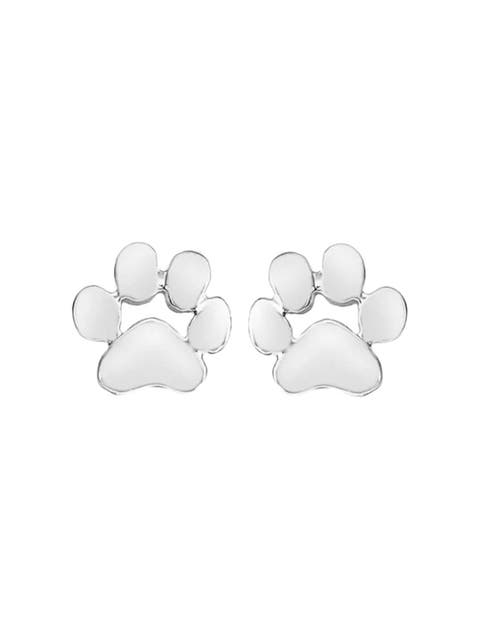 GoldenPaw Paw Print Stud Earrings for Pet Lovers
