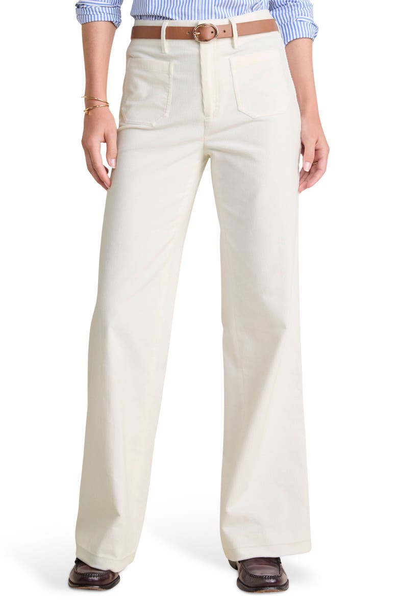 vineyard vines Wide Leg Corduroy Pants, Main, color, Marshmallow