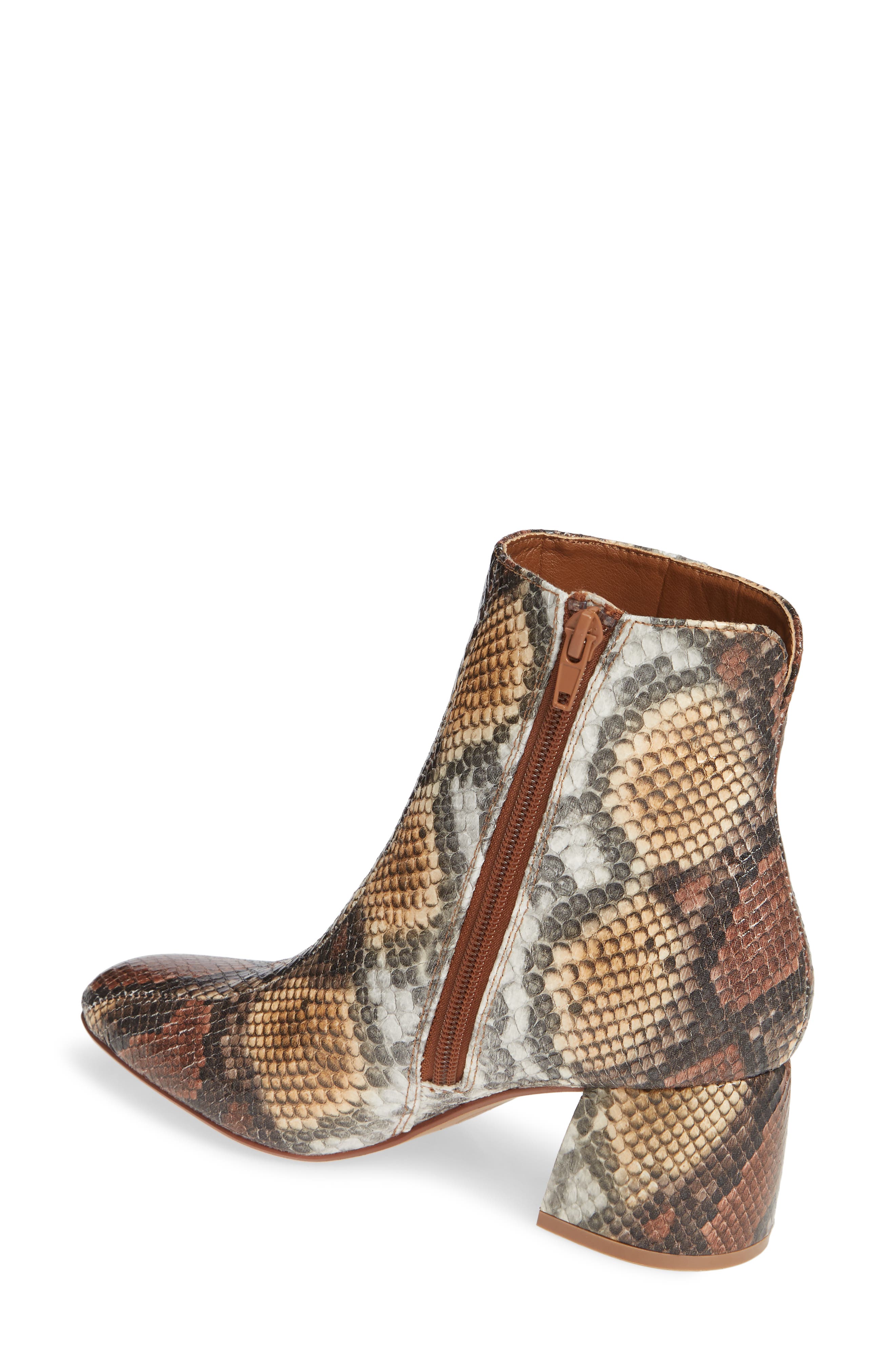 Davinna Bootie, Alternate, color, YELLOW/ DARK BROWN SNAKE