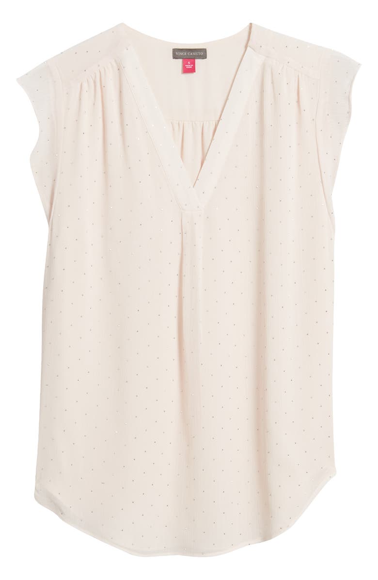 Vince Camuto Beaded Cap Sleeve Top, Alternate, color, Heavenly Pink
