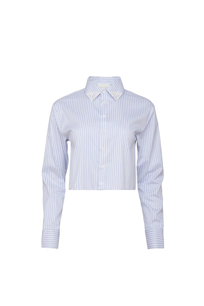 Poplin Button Down Shirt, Alternate, color, East Hampton Stripe