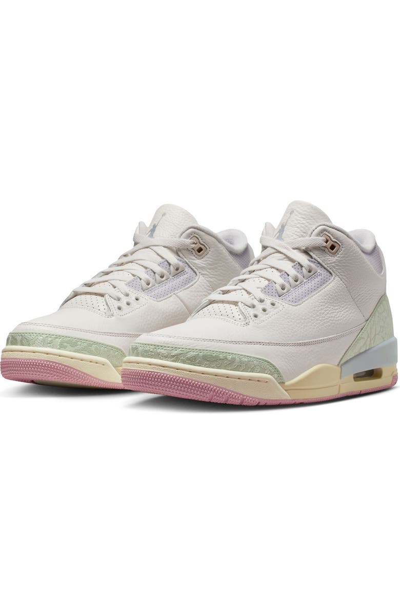 Jordan Air Jordan 3 Retro Basketball Sneaker, Main, color, Sail/ Jade Aura/ Iced Carmine