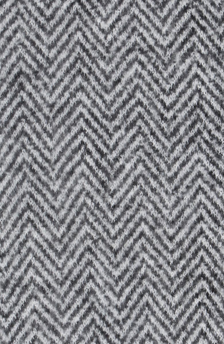 MODENA Herringbone Asymmetric Scarf, Alternate, color, Black/White