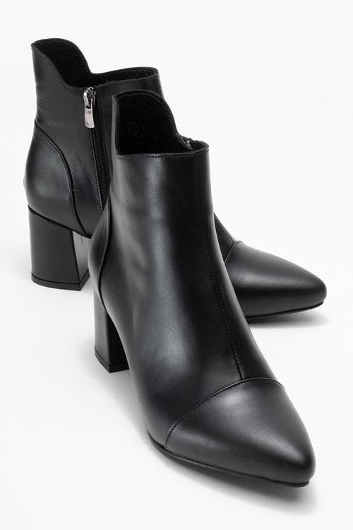 Forever & Always Shoes Gael Leather Block Heel Boot In Multi