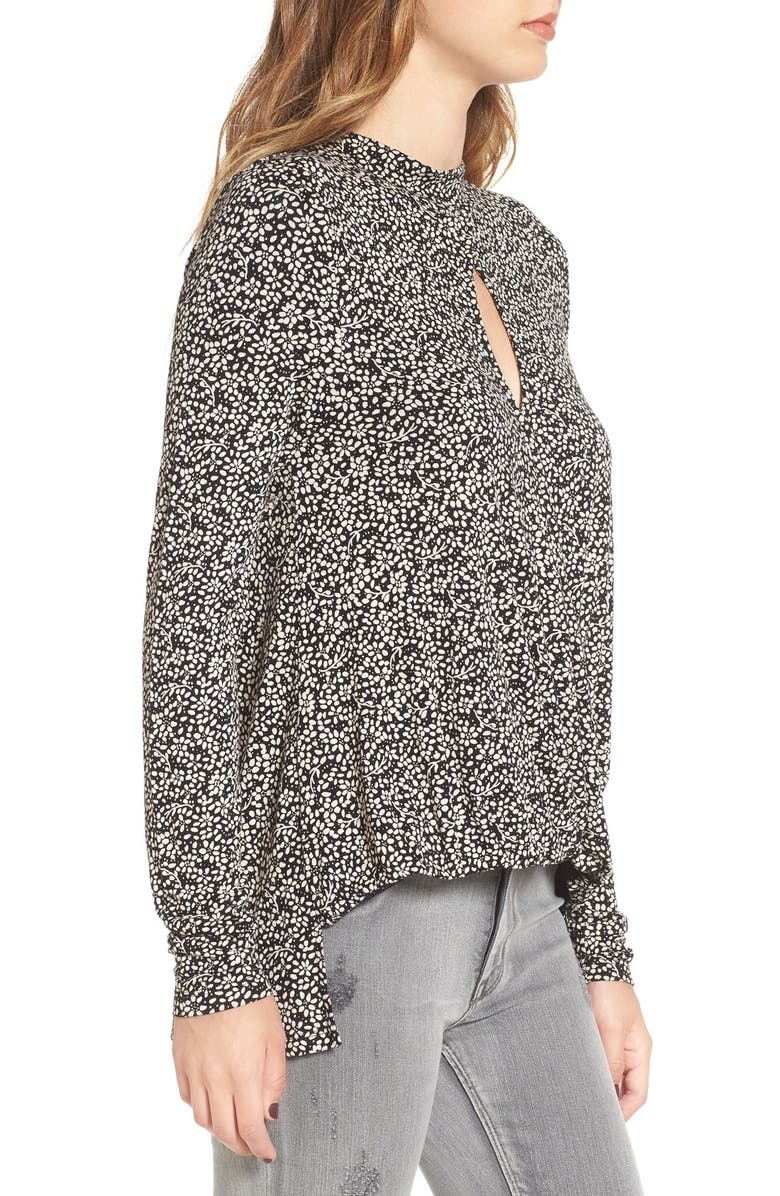 Sun & Shadow Print Surplice Top, Alternate, color, 