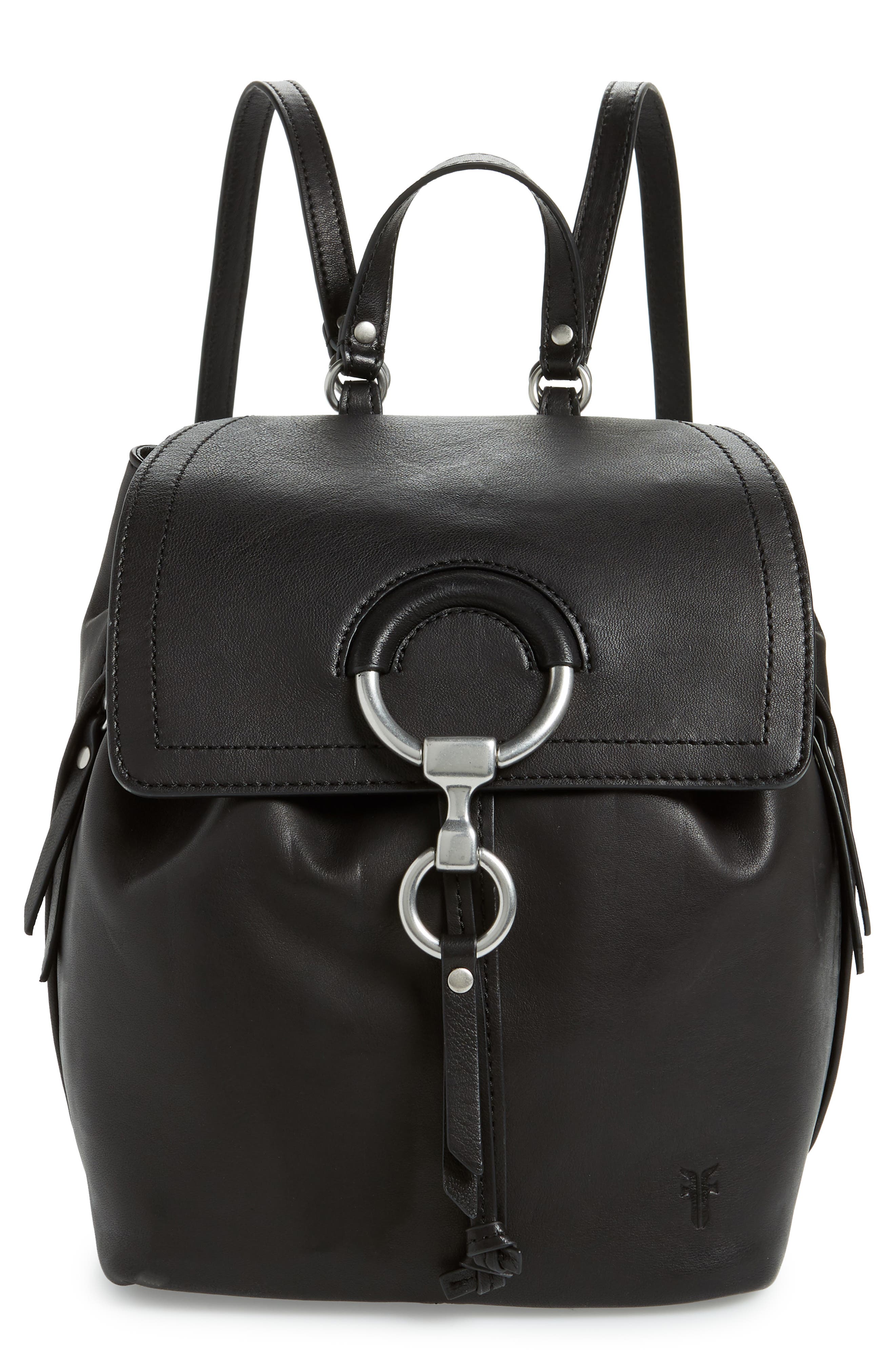 Frye Small Ilana Harness Leather Backpack, Main, color, 