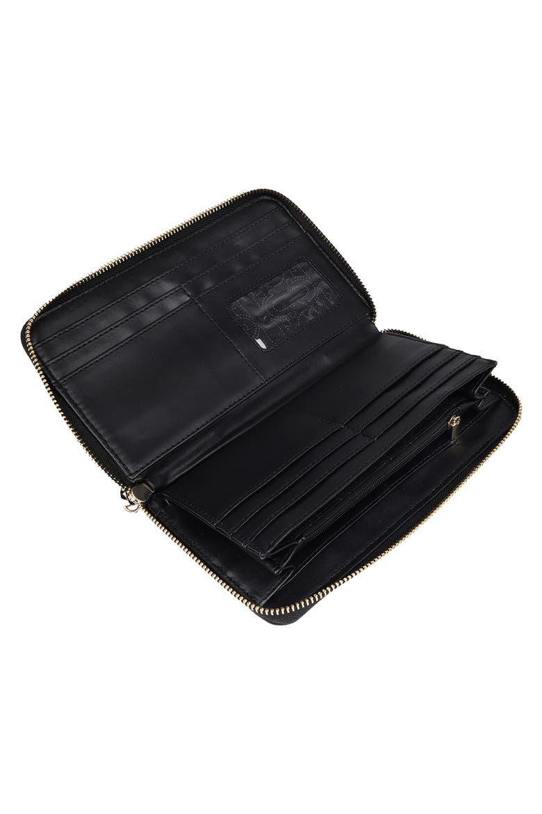 East/West Logo Wristlet, Alternate, color, BLACK