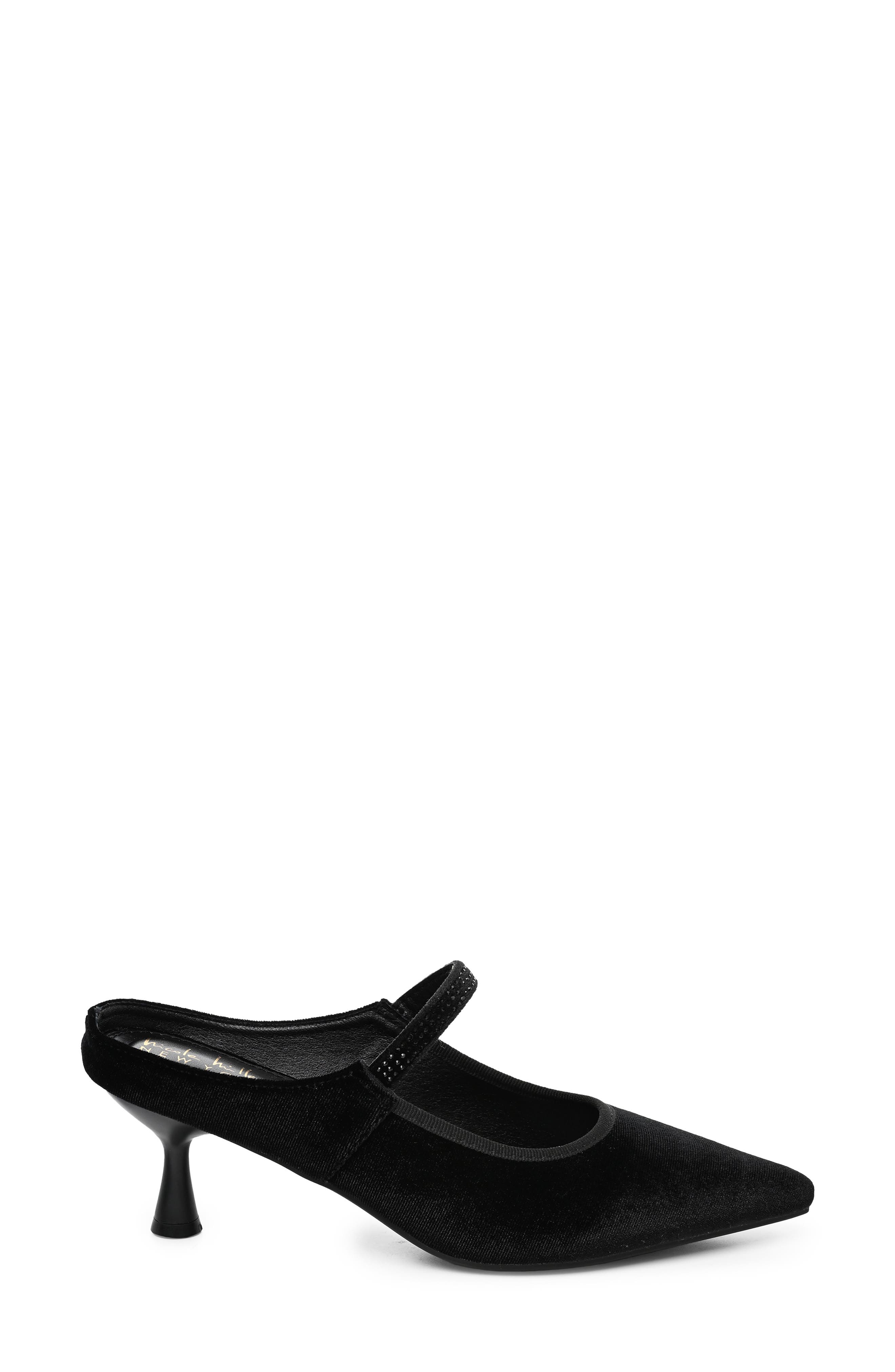 Leslie Pointed Toe Mary Jane Mule, Alternate, color, BLACK VELVET