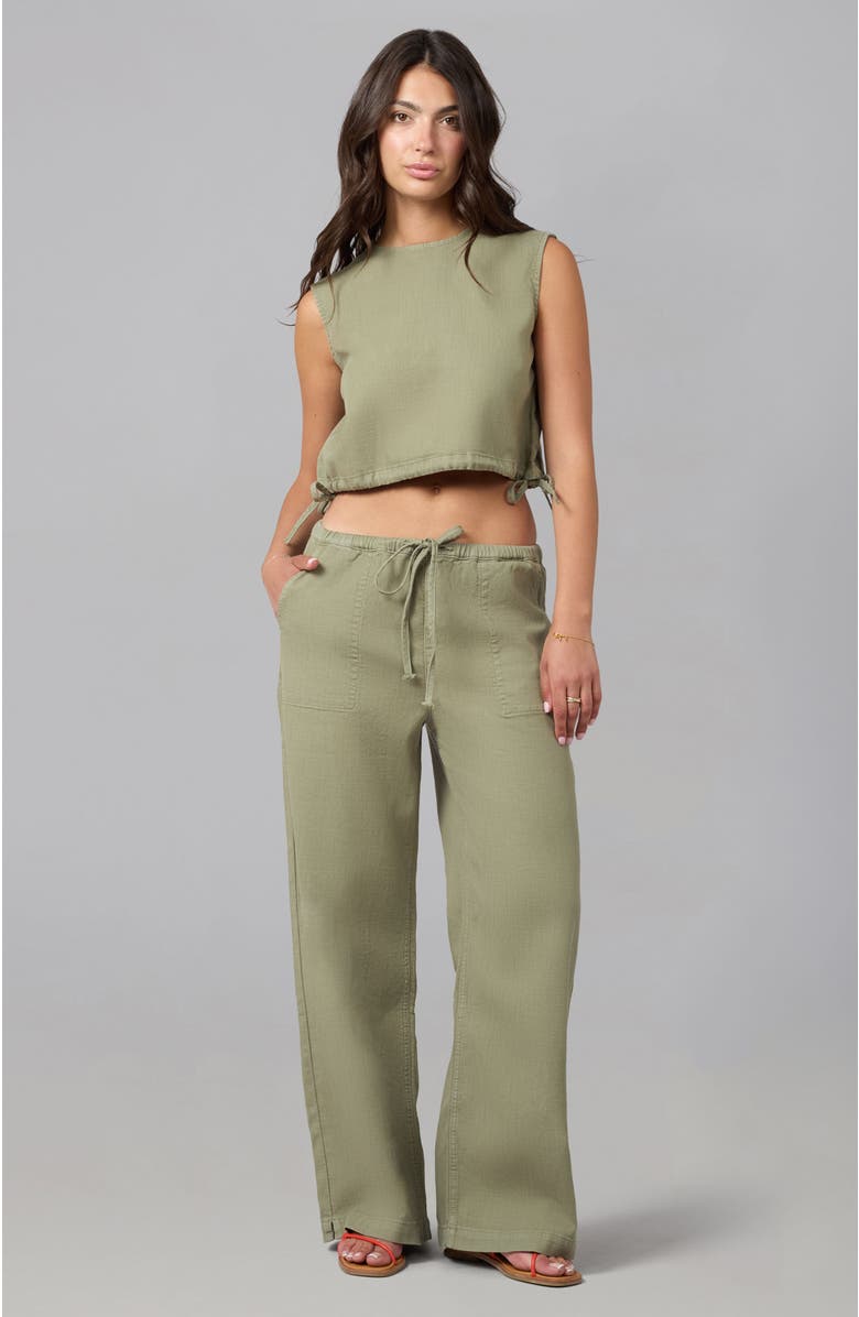 Lola Denim Liel Cotton Twill Top, Alternate, color, Worn Sage