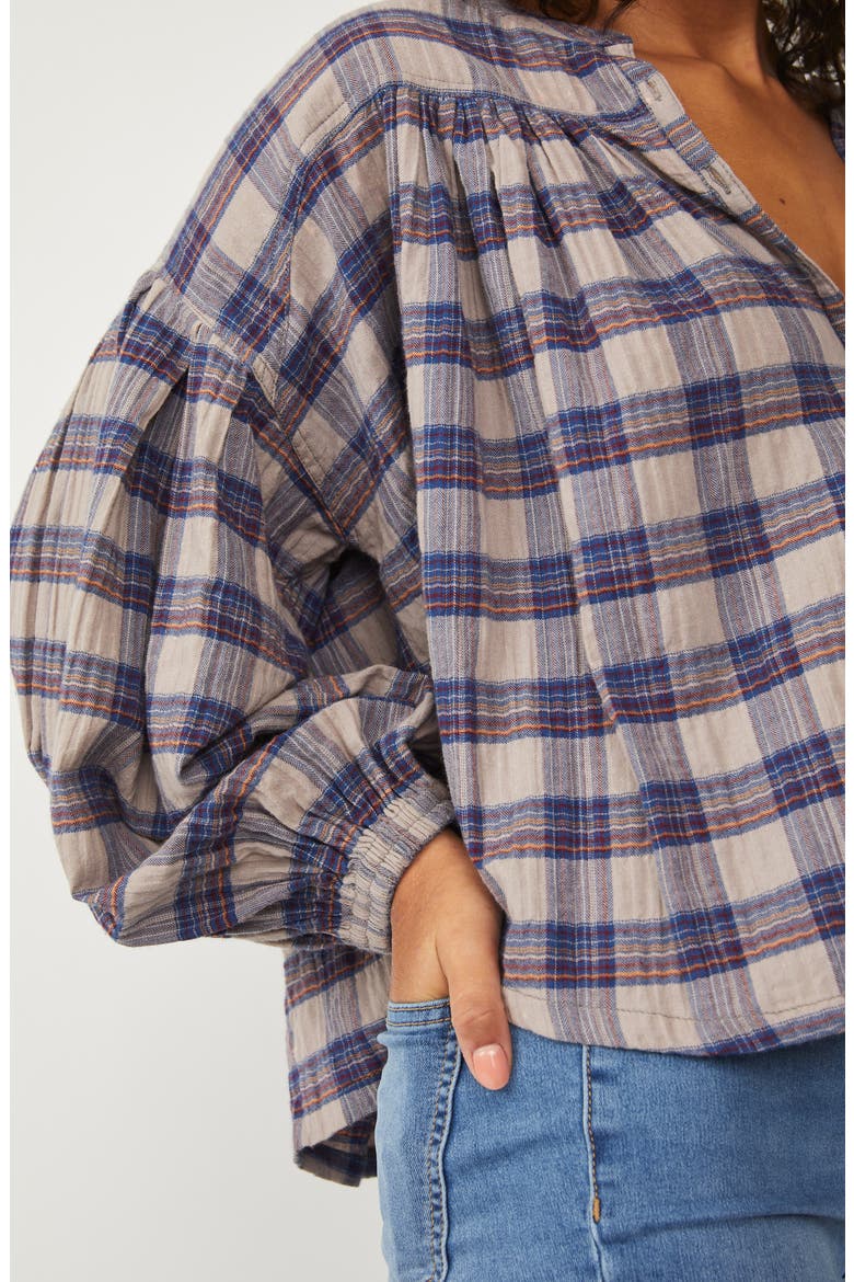 Jessi Plaid Top, Alternate, color, GREY COMBO