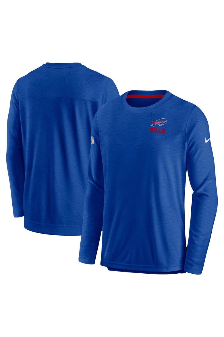 Men's Nike Royal Buffalo Bills Sideline Lockup Performance Long Sleeve T-Shirt, Main, color, Royal