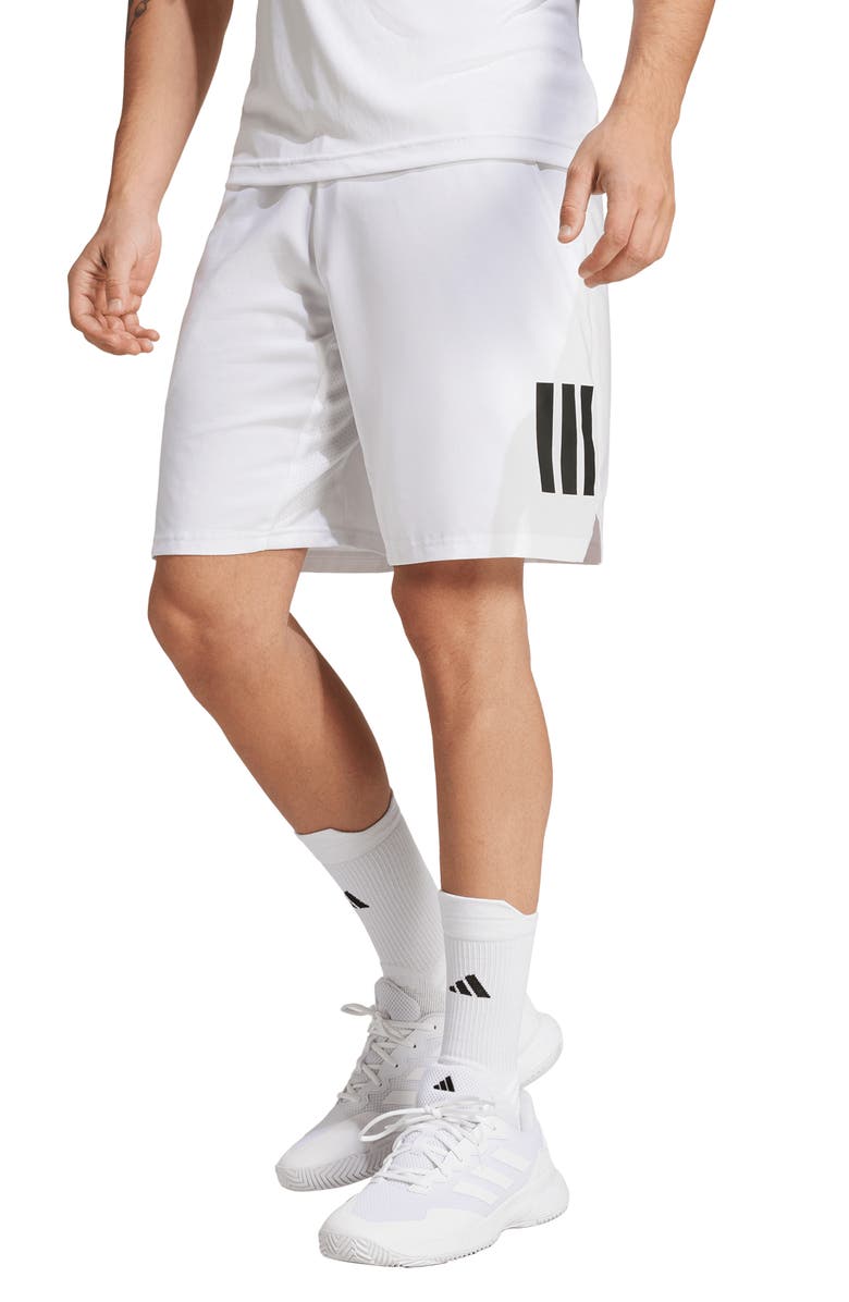 adidas Club 3-Stripes Climacool Athletic Shorts, Main, color, 