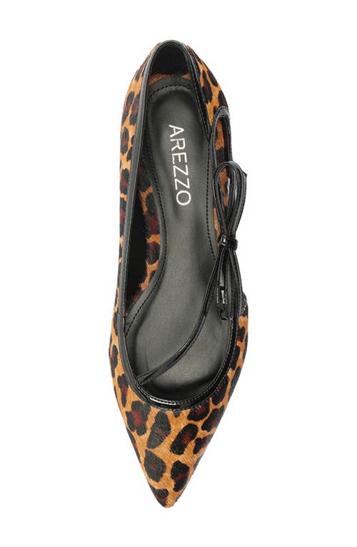Arezzo Tessa Pointed Toe Flat In Brown