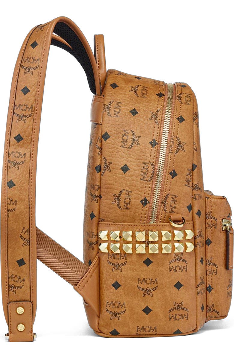 MCM Small Stark Backpack in Visetos, Alternate, color,