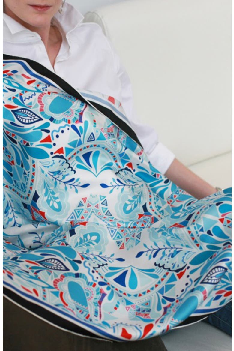 Silk Scarf Of The Ocean, Alternate, color, Blue