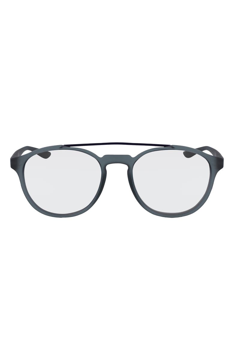 Nike Kismet 54mm Round Blue Light Blocking Glasses, Main, color, Matte Cool Grey/ Blue Light