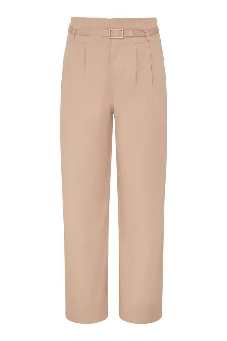 Lyocell Paperbag Trouser, Alternate, color, WARM TAUPE