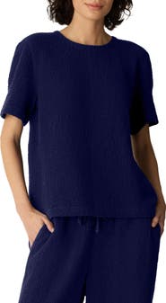 Eileen Fisher Organic Cotton Blend Round Neck Top