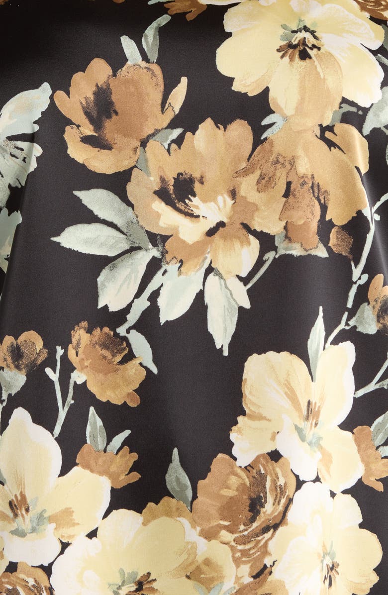 Anne Klein Floral Print Bateau Neck Top, Alternate, color, 