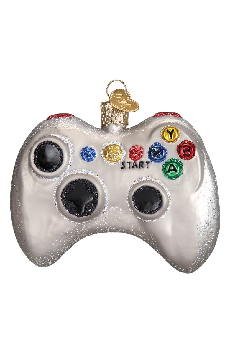 Old World Christmas Video Game Controller Glass Ornament, Main, color, Grey/ Black/ Multi