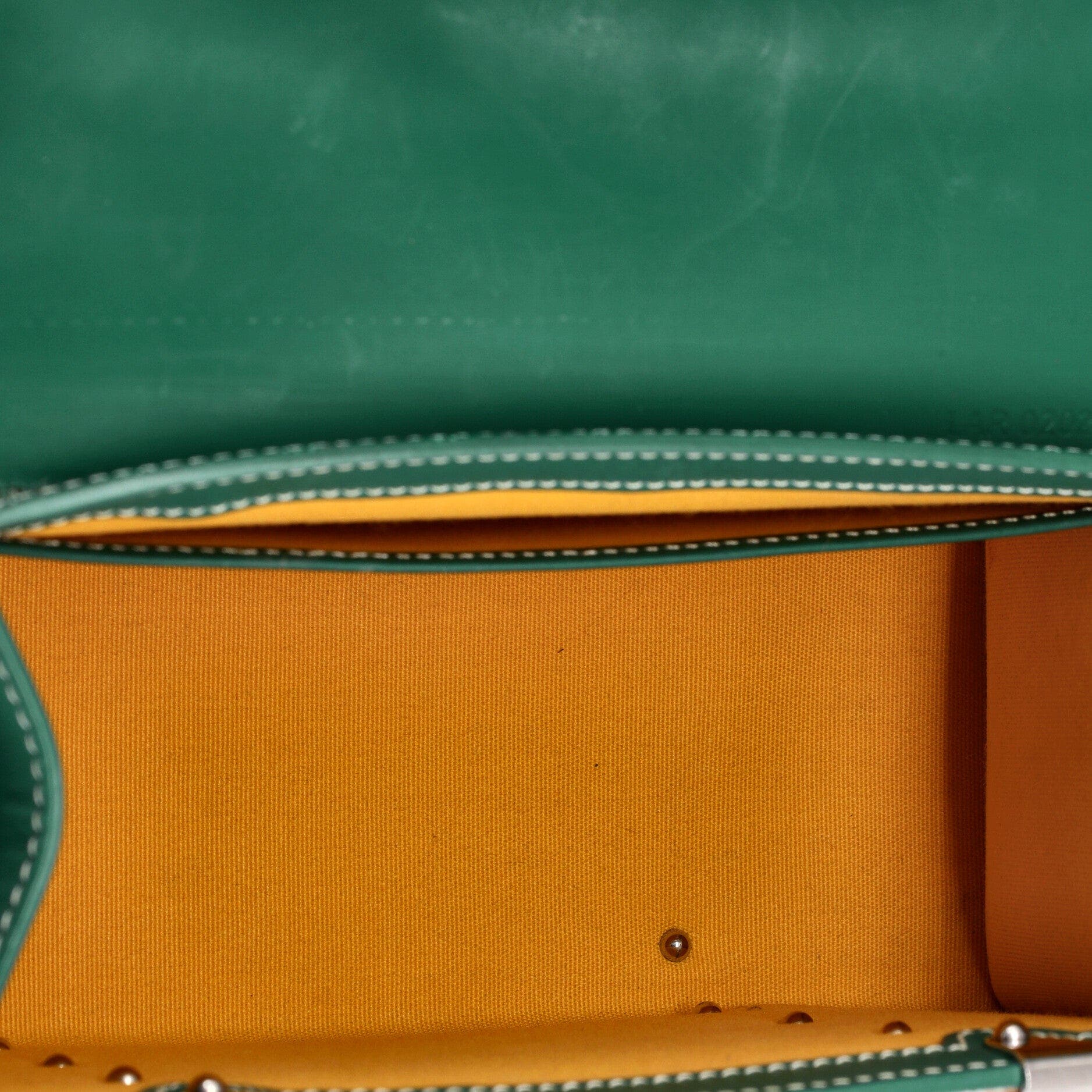 Structured Saigon Top Handle Bag Coated Canvas with Leather Mini, Alternate, color, Green