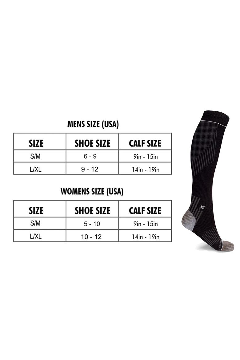 3-Pack Targeted Support Compression Socks, Alternate, color, BLACK