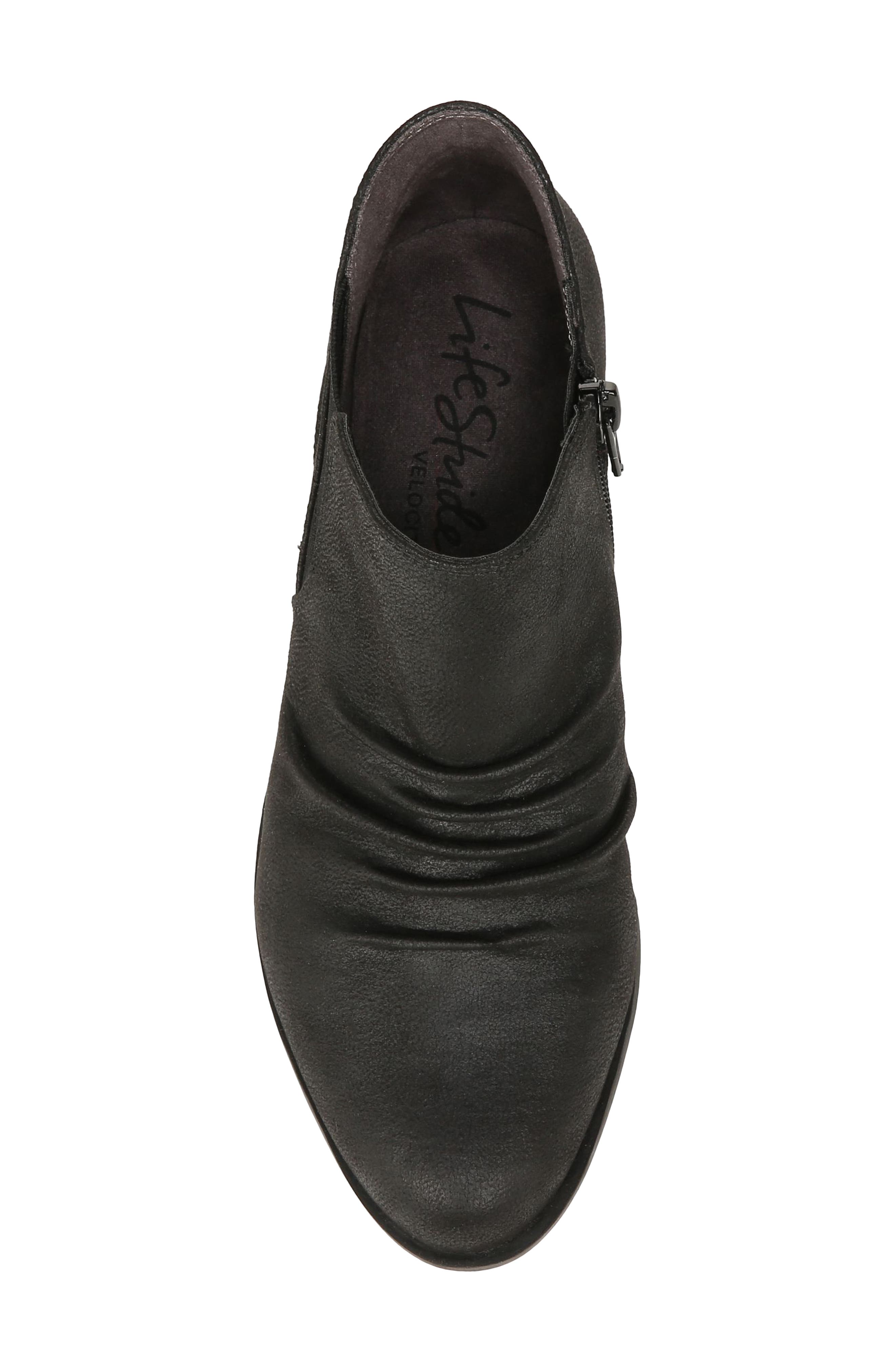 LifeStride Aurora Scrunch Ankle Boot - Wide Width Available, Alternate, color, Black