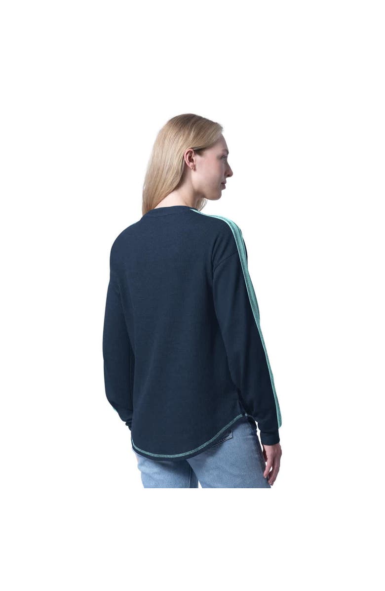 G-III 4HER BY CARL BANKS Women's G-III 4Her by Carl Banks  Deep Sea Blue Seattle Kraken Advantage Thermal Long-Sleeve Tri-Blend T-Shirt, Alternate, color, Navy