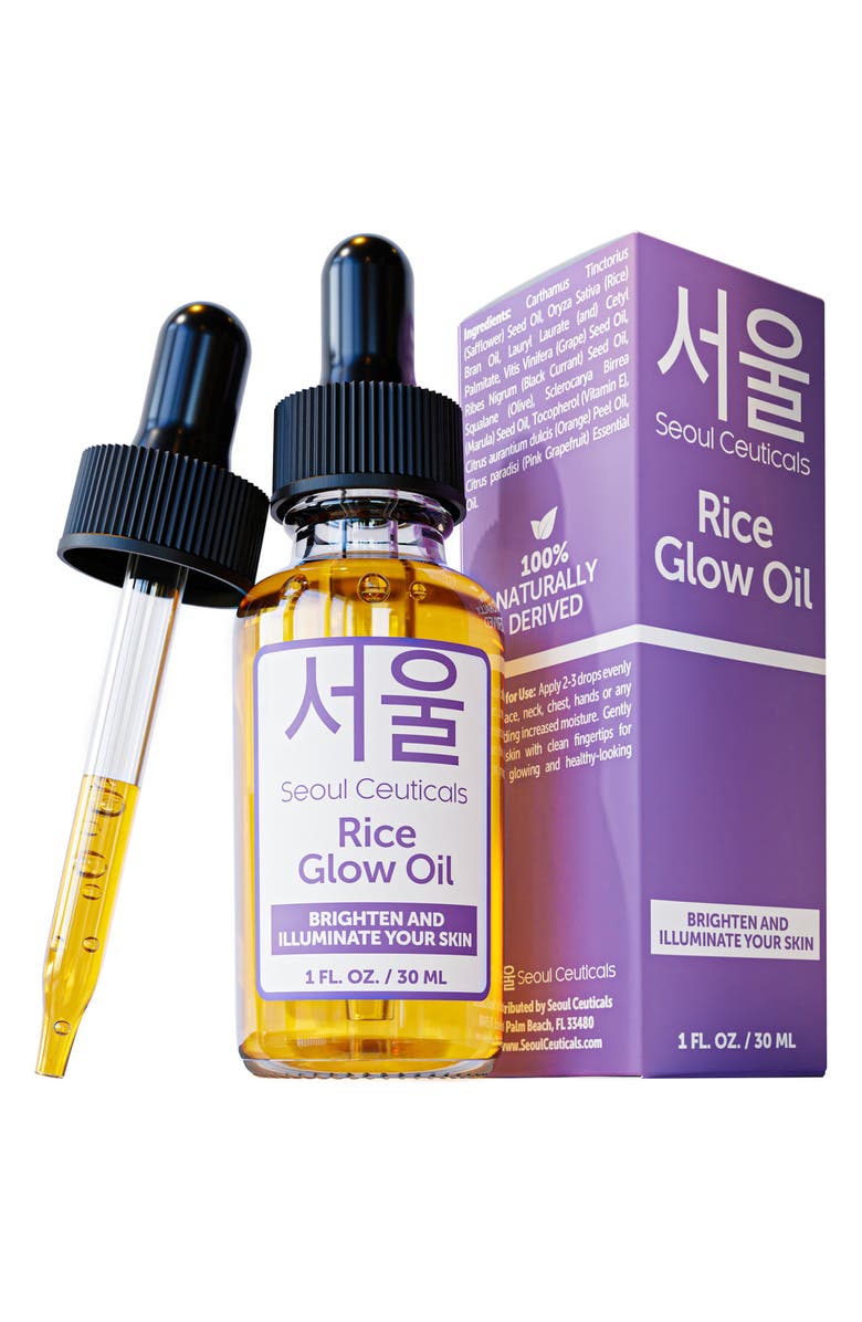 Seoul Ceuticals Korean Skincare Rice Glow Oil, Main, color, Clear