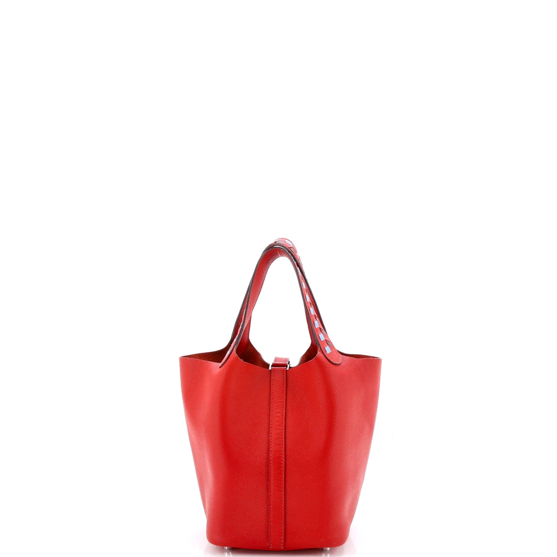 Pre-Owned Hermes Picotin Lock Bag Tressage Epsom PM, Alternate, color, Rouge De Coeur