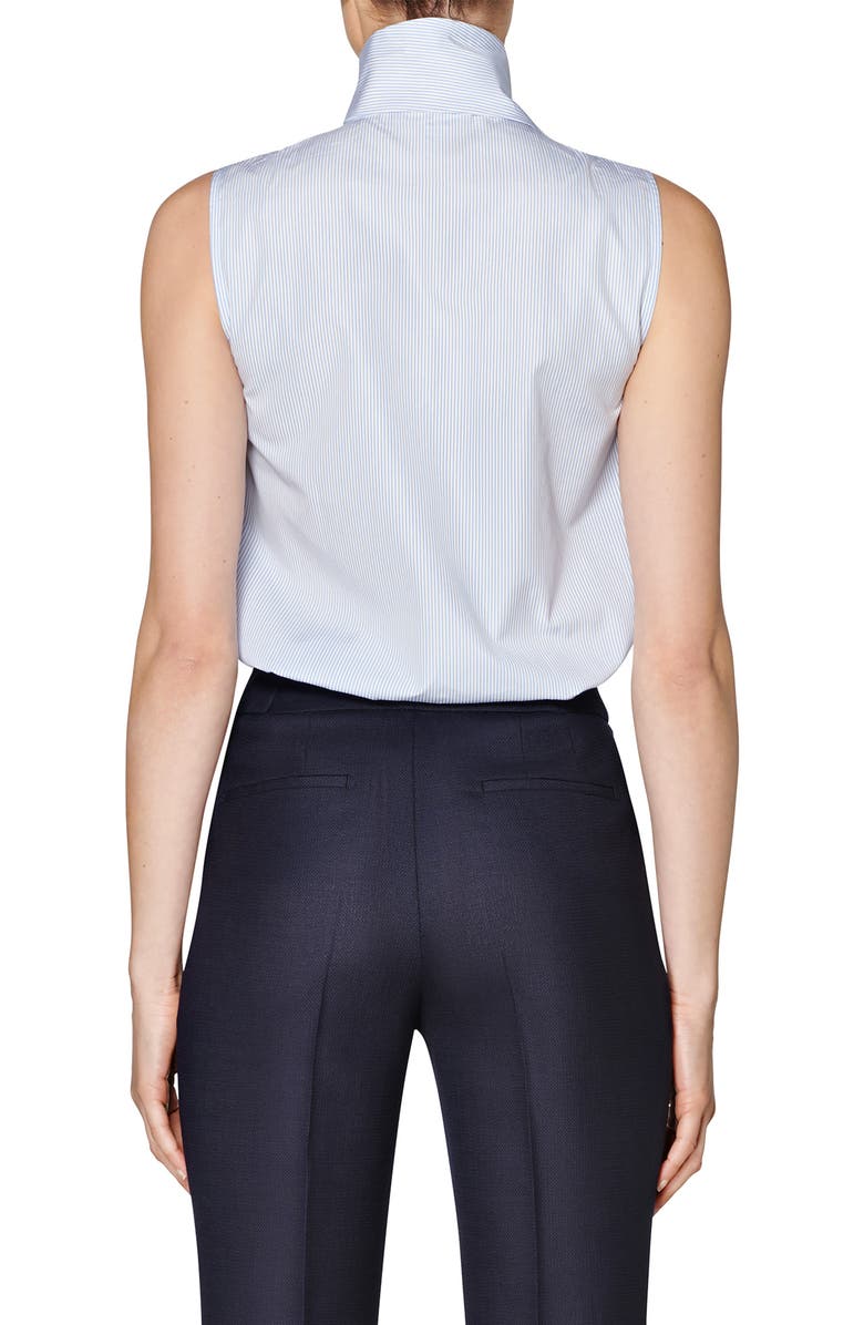 SUISTUDIO Dorian Wrap Collar Sleeveless Cotton Shirt, Alternate, color, 