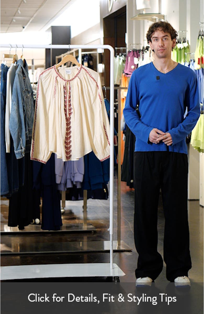 Lena Embroidered Gauze Top, sales video thumbnail