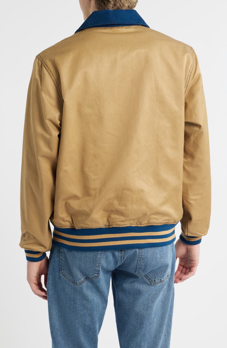 Schott NYC Reversible 'Baseball' Jacket, Alternate, color, Khaki