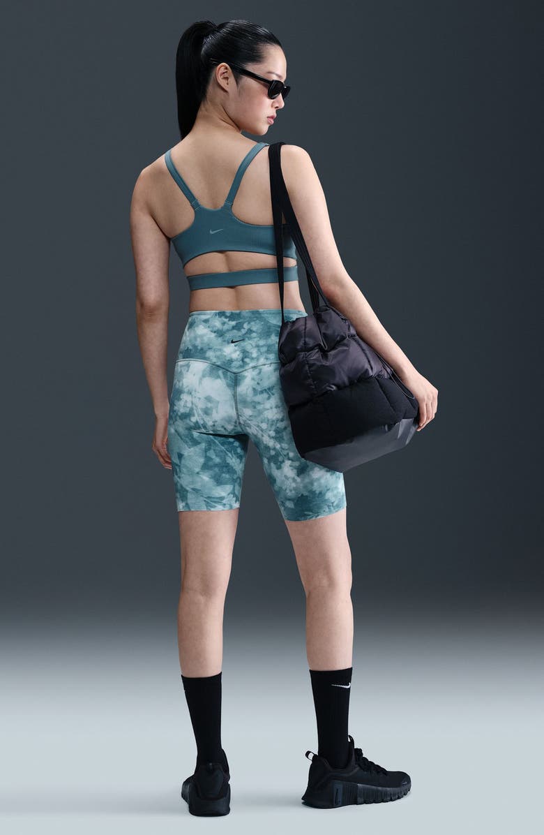 Nike Zenvy Rib Light-Support Padded Sports Bra, Alternate, color, 006 Smk Bl/White