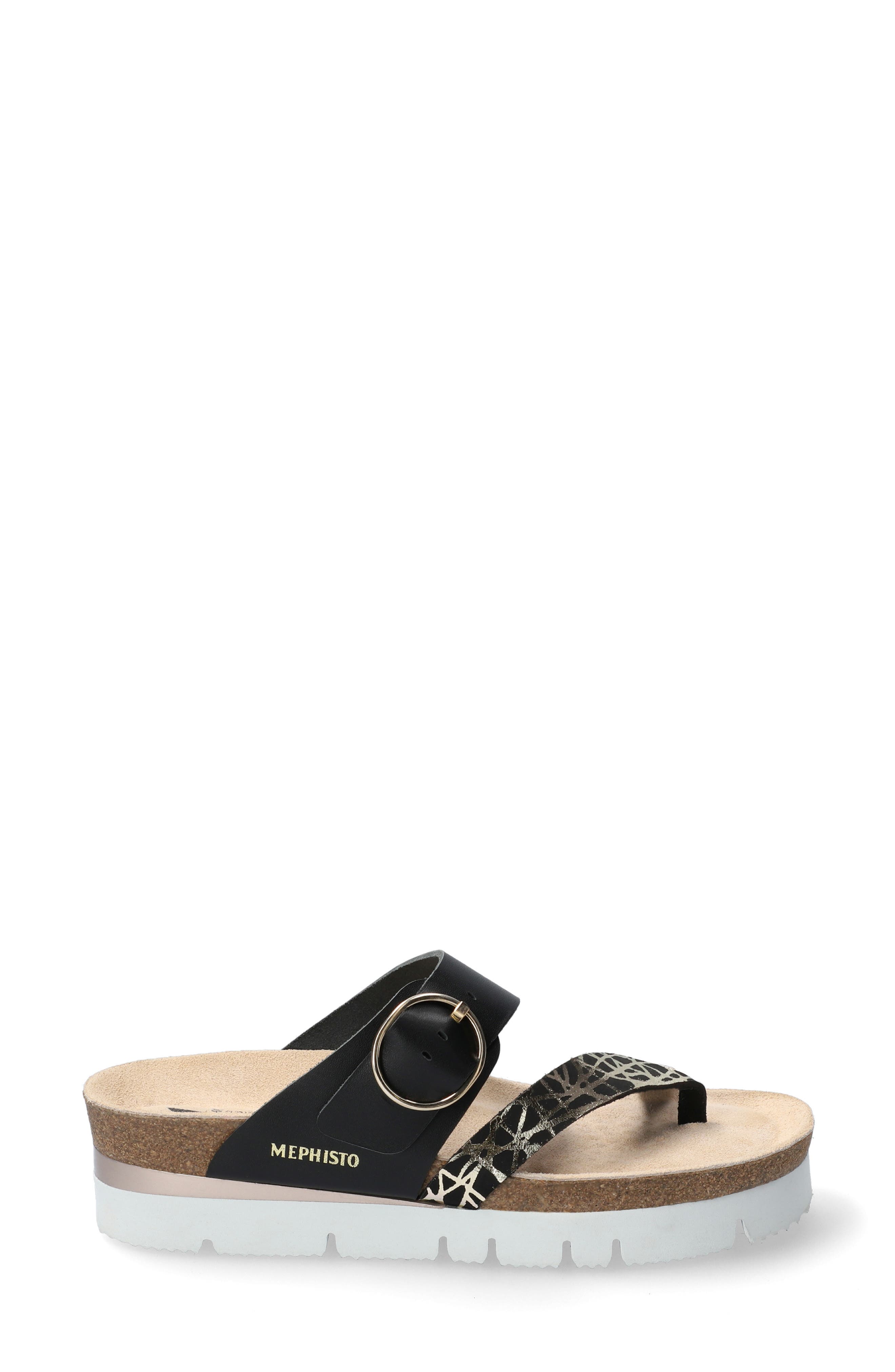Vik Slide Sandal, Alternate, color, BLACK PRINTED LEATHER