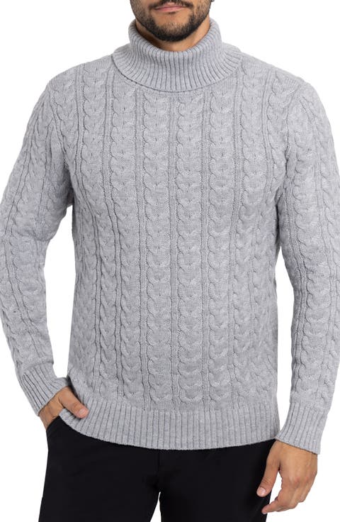 Cable Knit Turtleneck Sweater