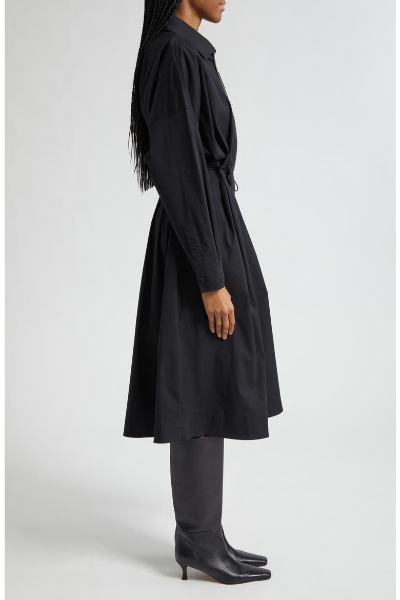 Chi Midi Shirtdress, Alternate, color, BLACK