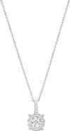EFFY Sterling Silver Diamond Round Pendant Necklace