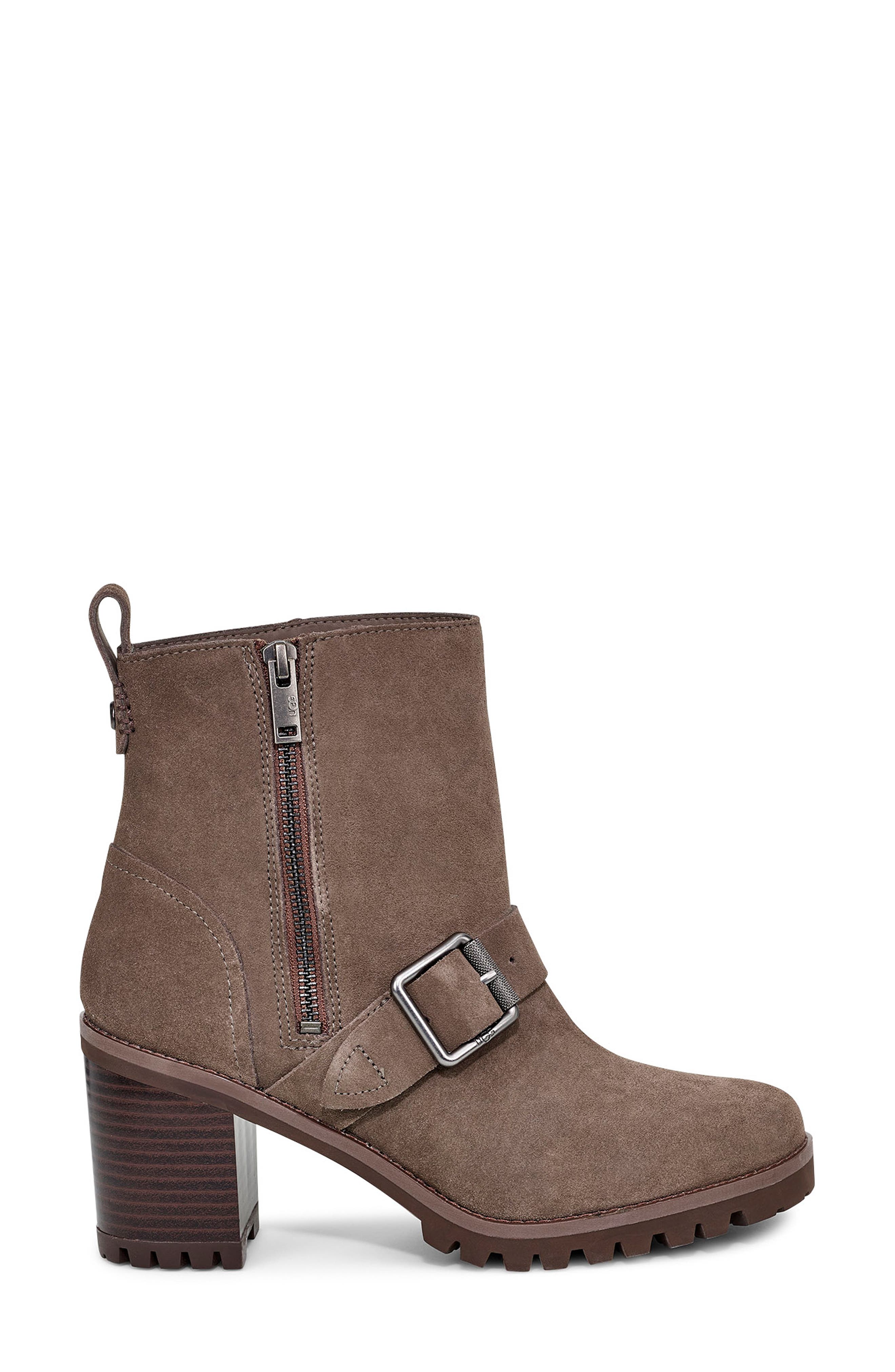Fern Waterproof Bootie, Alternate, color, MOLE SUEDE