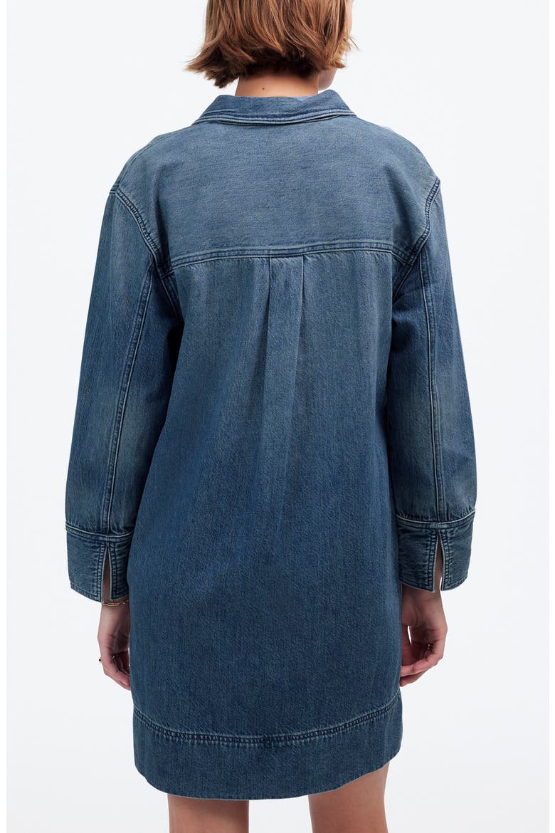 Airy Denim Edition Popover Minidress, Alternate, color, CROSWELL WASH