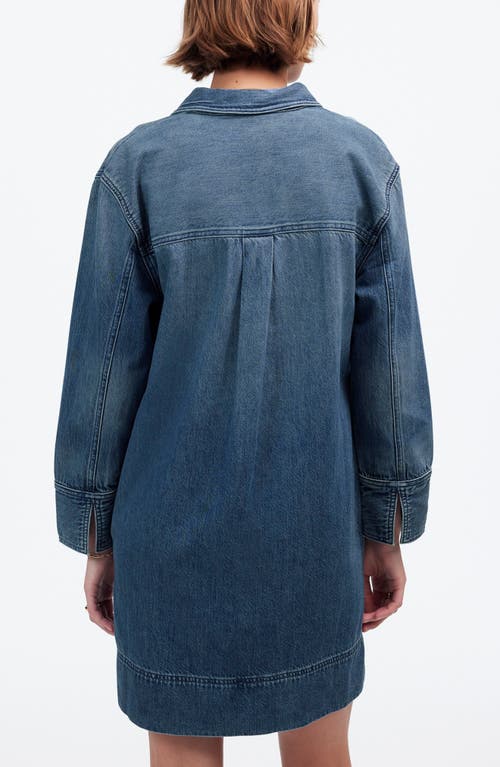 Madewell Airy Denim Edition Popover Minidress In Croswell Wash