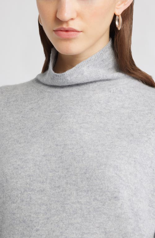 Nordstrom Oversize Cashmere Turtleneck Sweater In Gray