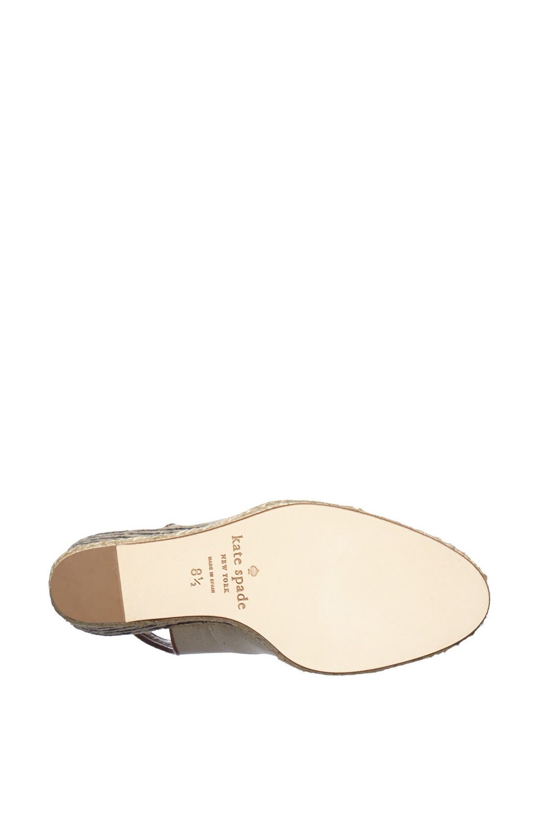 'sweetie' platform wedge espadrille, Alternate, color, NATURAL CANVAS/ BLACK