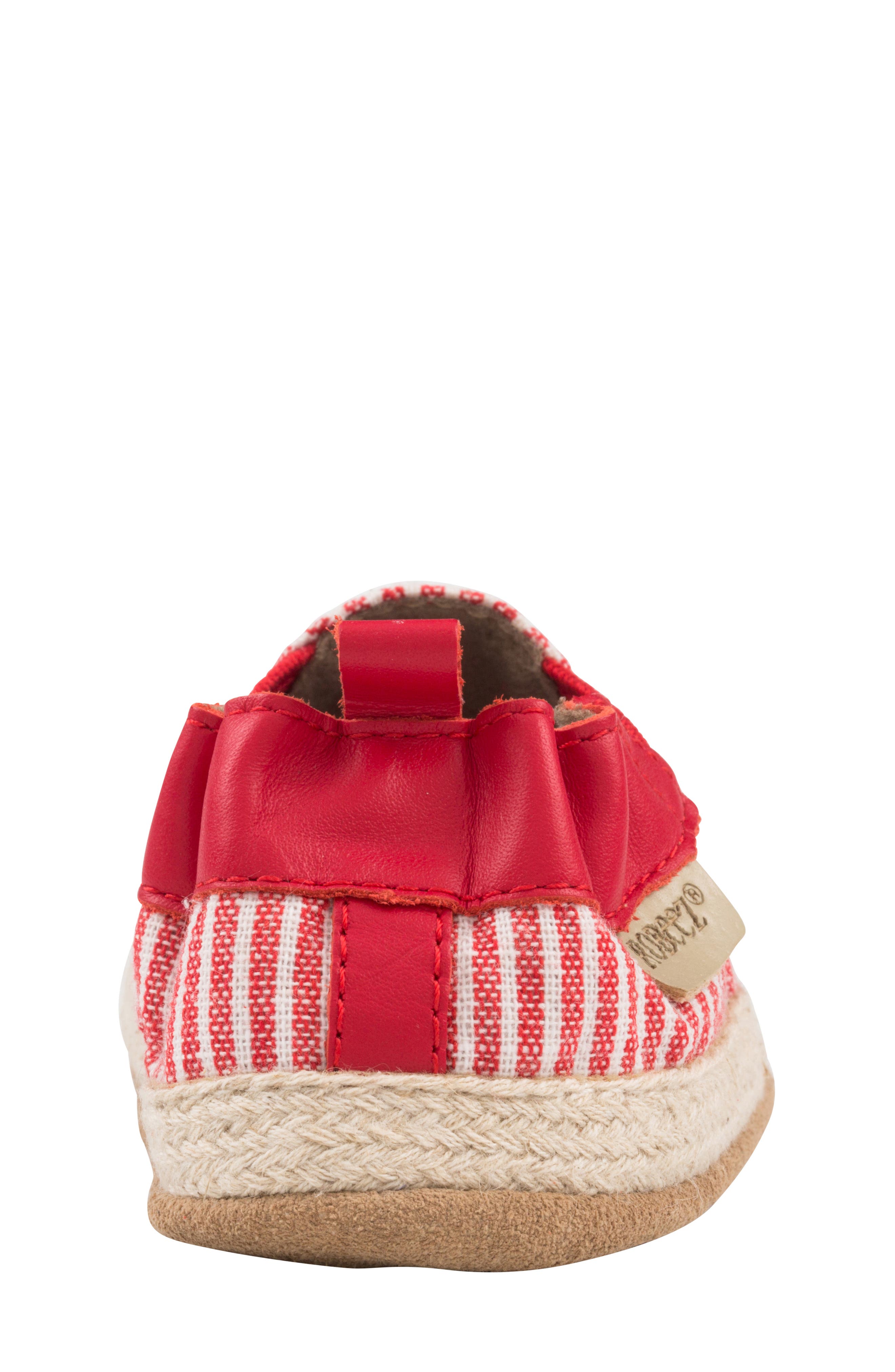 Robeez<sup>®</sup> Waverly Stripe Espadrille Crib Shoe, Alternate, color, 