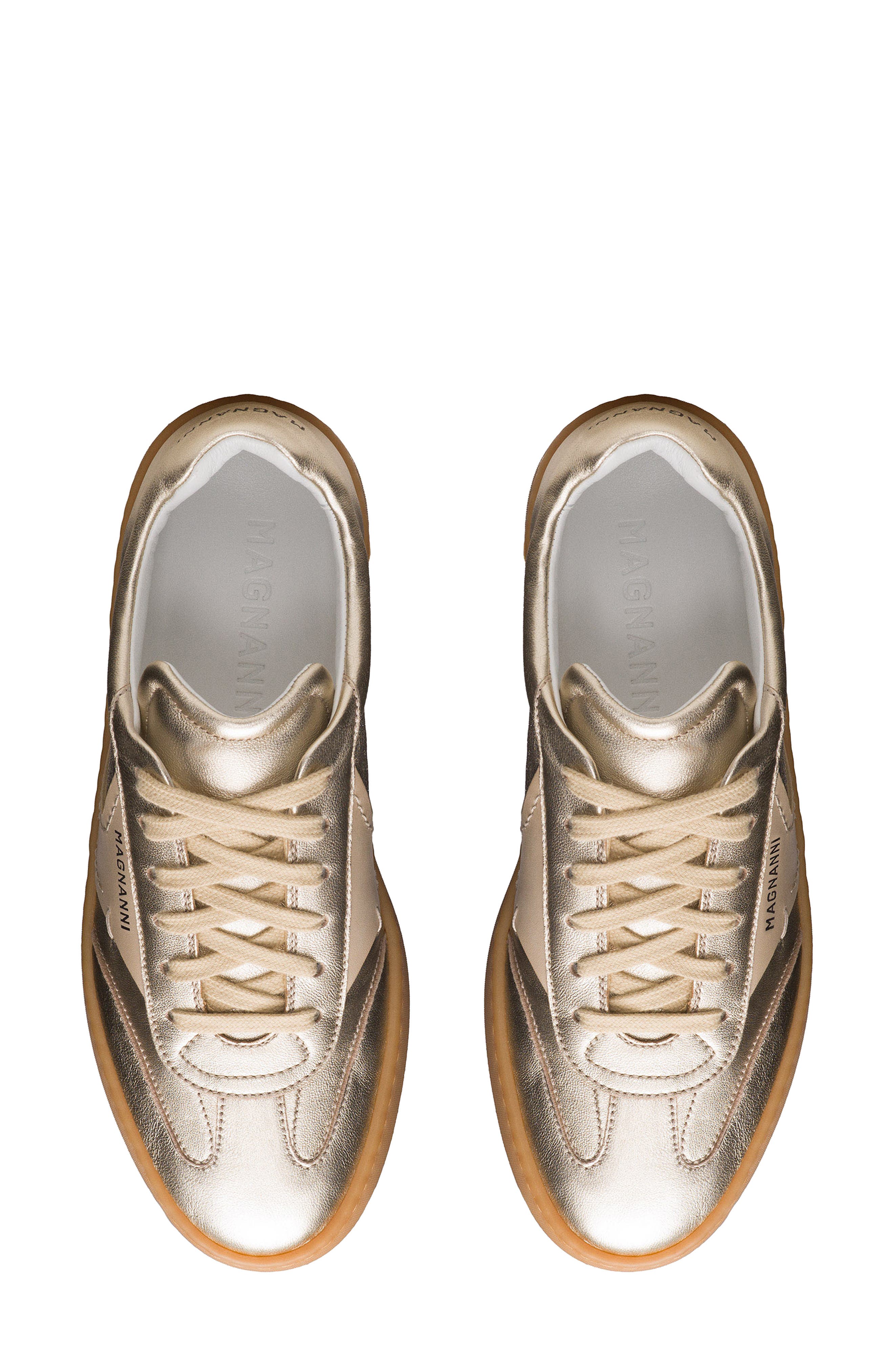 Magnanni Zori Sneaker, Alternate, color, Gold