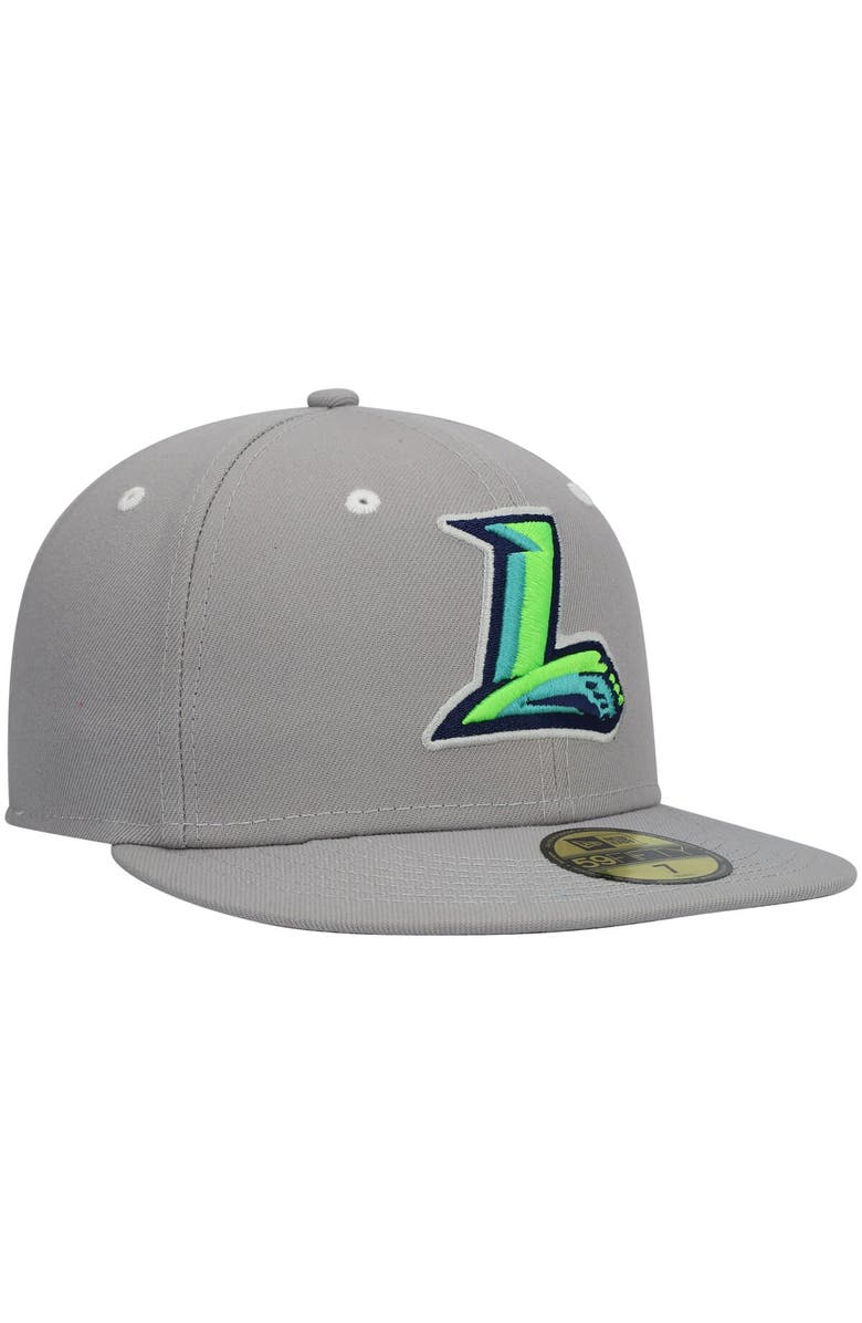 New Era Men's New Era Gray Lynchburg Hillcats Authentic Collection Road 59FIFTY Fitted Hat, Alternate, color, Gray
